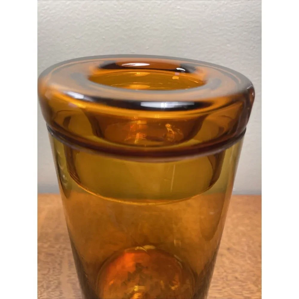 Home America Amber Glass With‎ Lid, Retro Style 5
